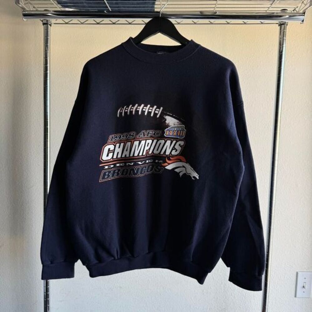 Vintage Y2K 1998 Denver Broncos‎ AFC Champions Crewneck Sweater